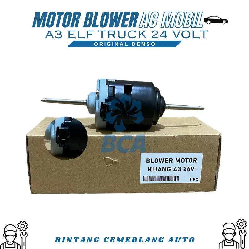 MOTOR BLOWER Ac Mobil A3 ELF Truck 24 Volt ORIGINAL DENSO 2