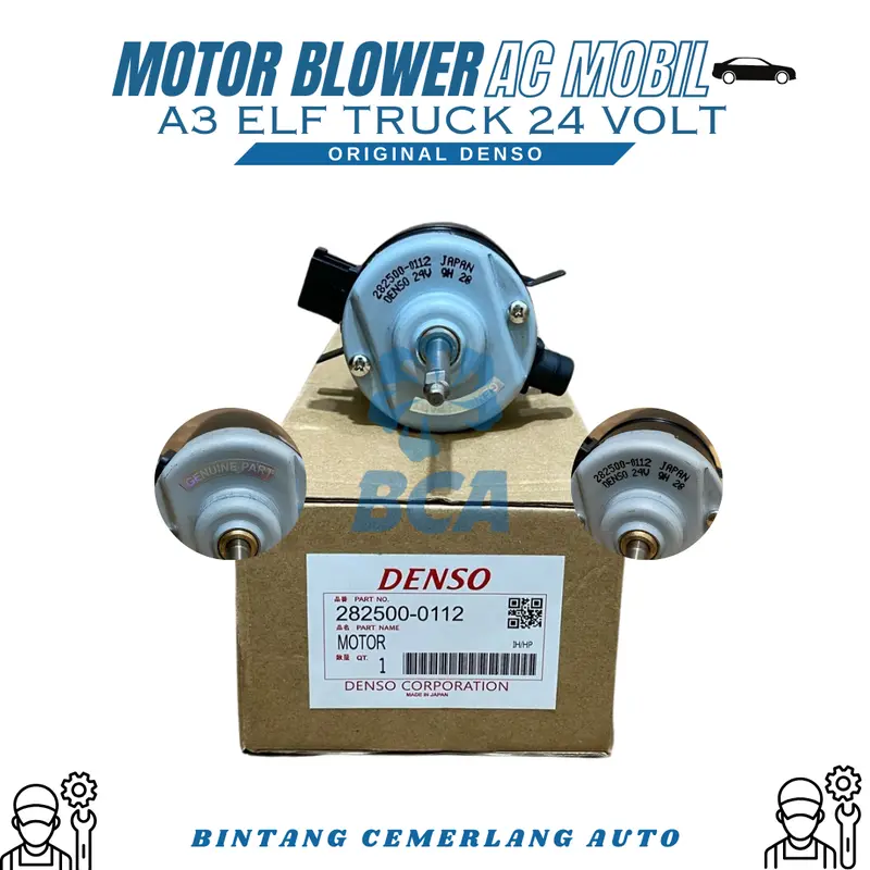 MOTOR BLOWER Ac Mobil A3 ELF Truck 24 Volt ORIGINAL DENSO 0