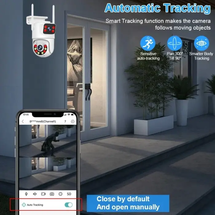New Ip Camera Double Lensa App Icsee 16MP Ptz Speed Dome Cctv Wireless 4