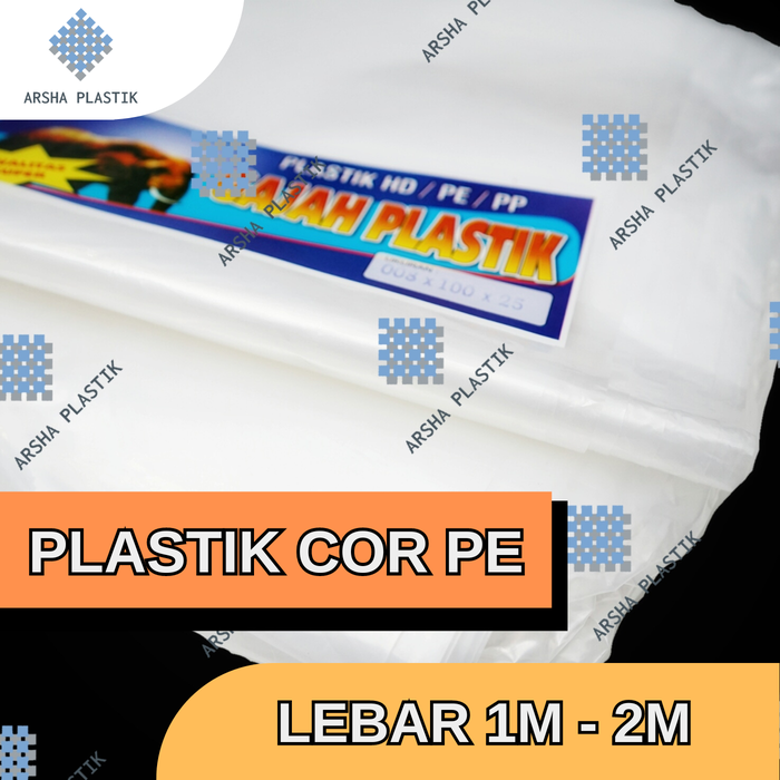 Gambar Plastik Cor Bening Buram PE Murah Lebar 1m - Terpal Plastik Bening dari Arsha Plastik Kab. Tabanan Tokopedia