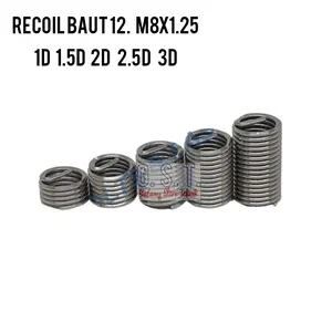 recoil drat baut 12. M8×1.25 1D 1.5D 2D 2.5D 3D material stainles