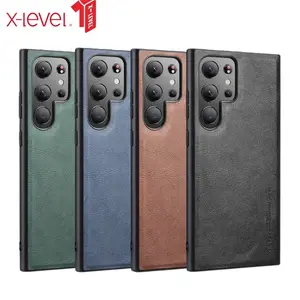 Case Leather Kulit X-Level Premium Leather Galaxy S24 Ultra S24+ S24 S23 FE