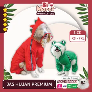 Si Merci Jas Hujan Anjing Kucing Anabul Premium | Pet Raincoat Waterproof Size Kecil Besar Jumbo