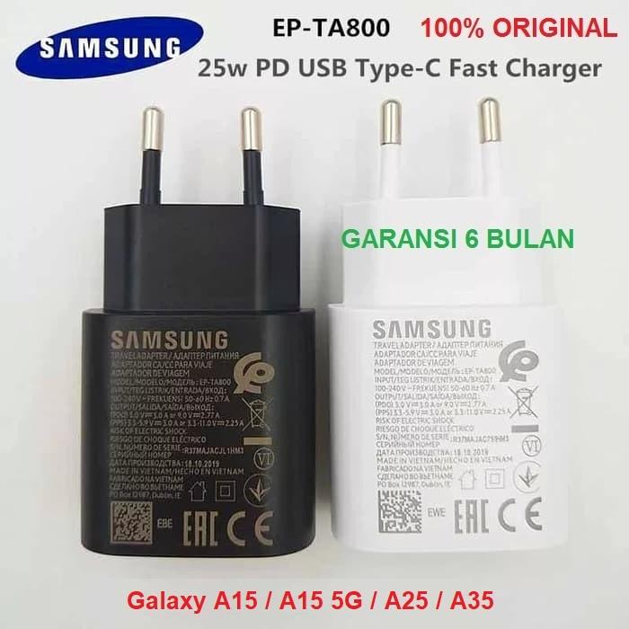 Gambar Adaptor Charger 25W Samsung A15 5G A25 A35 Super Fast Charging ori - Hitam dari PusatProductOriginal Kota Administrasi Jakarta Pusat Tokopedia