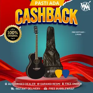 Yamaha Gitar APX 600 - Hitam + Gratis Softcase + 2 Pick