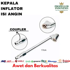 Kepala Inflator Isi Angin Coupler Alat Isi Angin sambung Selang Kompresor isi Ban Mobil Motor Car Tire