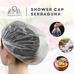 Shower cap plastik makanan plastik penutup kepala semir rambut disposible serbaguna