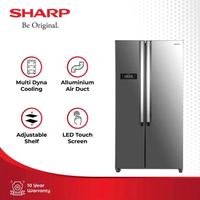Gambar PROMO KULKAS SIDE BY SIDE MURAH | SJ-IS60M-SL | SHARP SJIS60MSL dari Bogor Solution Electronic Kota Bogor 4 Tokopedia