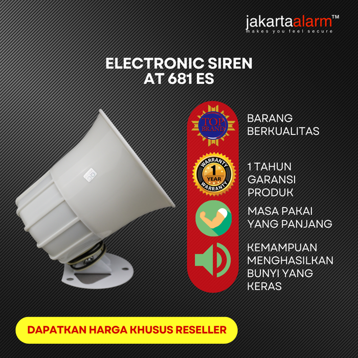 Gambar Sirine Intrusion Alarm AT 681 ES dari jakartaalarm Official Store Kota Administrasi Jakarta Selatan Tokopedia