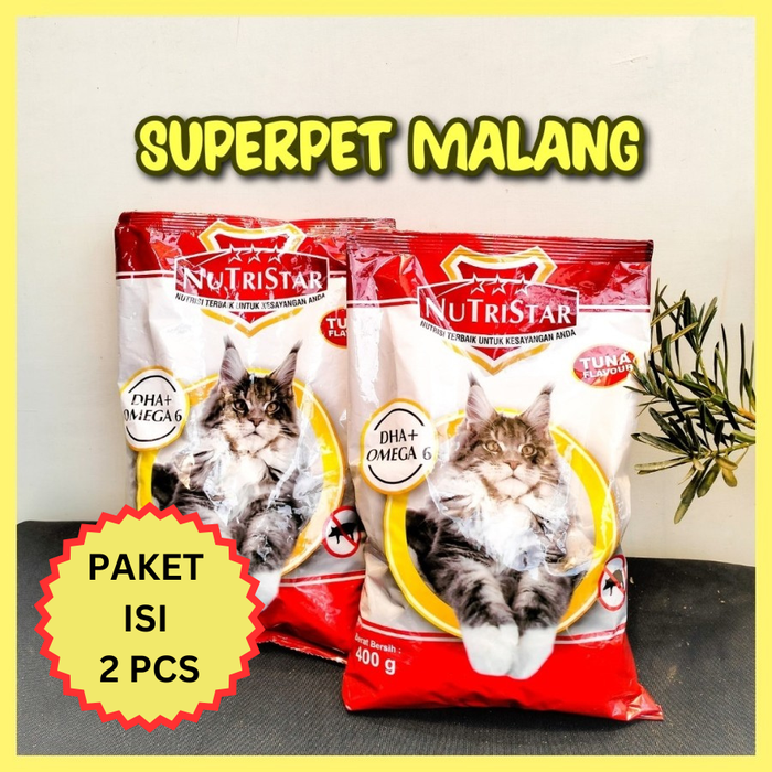 Gambar (ISI 2 PCS) Nutristar Cat Pakan Kucing Makanan Kering Nutristars Stars dari SUPERKOI MALANG Kota Malang Tokopedia
