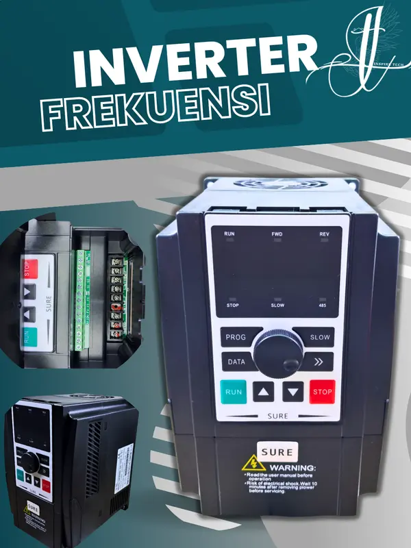 Inverter 0.5 KW 1 HP 220 V variable speed drive 3 p 220V Output 2