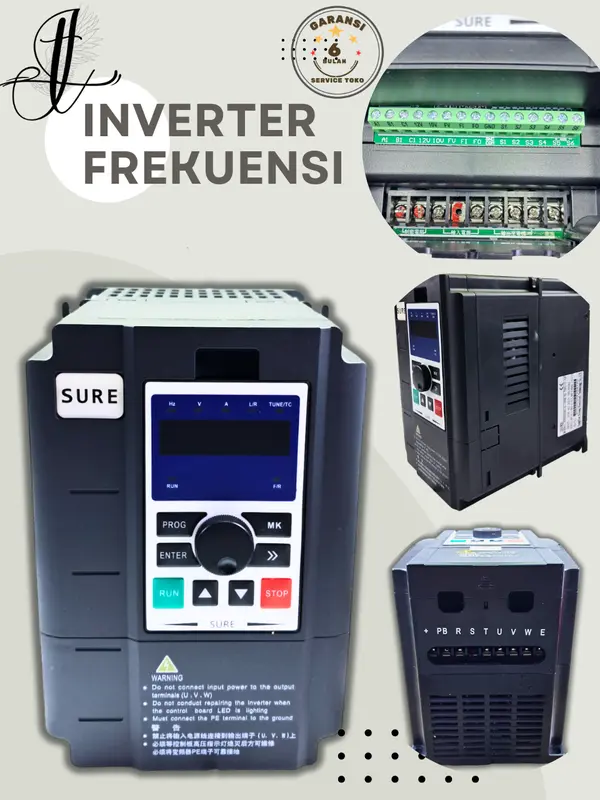 Inverter 0.5 KW 1 HP 220 V variable speed drive 3 p 220V Output 1