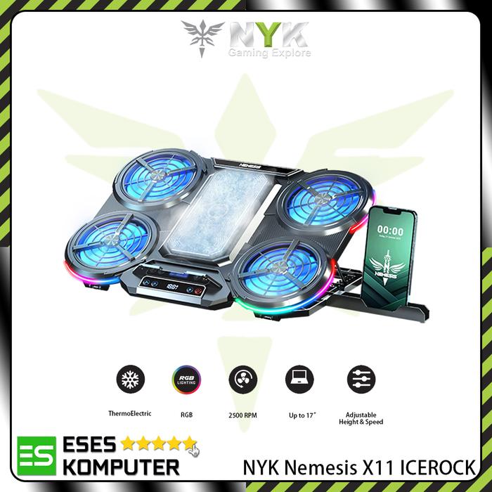 Gambar Cooling Pad NYK Nemesis X11 X-11 ICEROCK Thermoelectric Cooler RGB dari ESES Komputer Tasikmalaya Kota Tasikmalaya Tokopedia