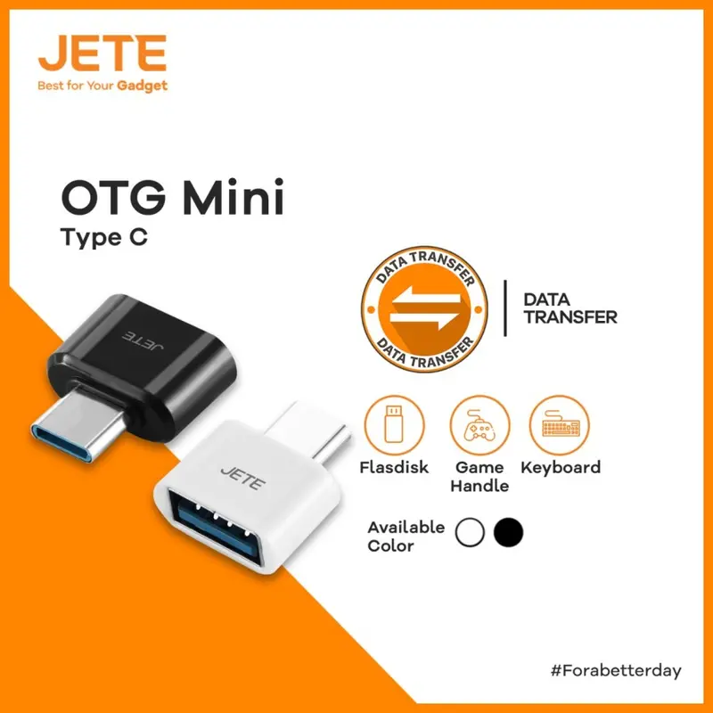 OTG Mini USB to Type C | Adapter Converter JETE OTG Type C 2