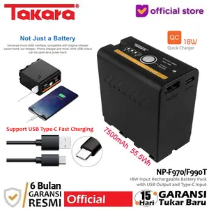 Takara Battery for Sony NP-F970 F990T F960 F770 F550 Baterai
