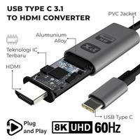 Gambar Kabel HDMI Type C 3.1 to HDMI Dongle MHL Mirroring Cable 8K 60Hz Anycast Dongle Miracast Mirascreen Ezcast Converter Smartphone Tablet HDCP 2.2  Kabel HDMI HP ke TV Monitor Proyektor PX MHA-8K60 dari PX Official Store Kota Administrasi Jakarta Utara 3 Tokopedia