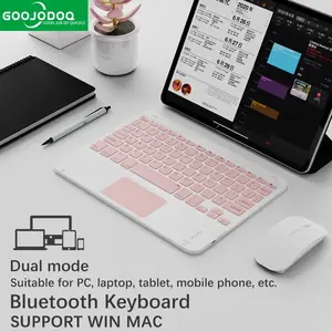 GOOJODOQ 9.7" Touchpad Bluetooth Keyboard Wireless for PC IOS Android