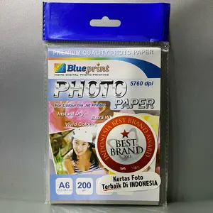 Kertas Foto Premium Quality Glossy Photo Paper BluePrint A6 200gsm 20 Sheets 4R