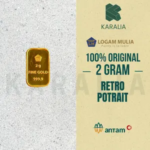LOGAM MULIA LM ANTAM LM 2 GRAM RETRO BERDIRI/POTRAIT/VERTICAL