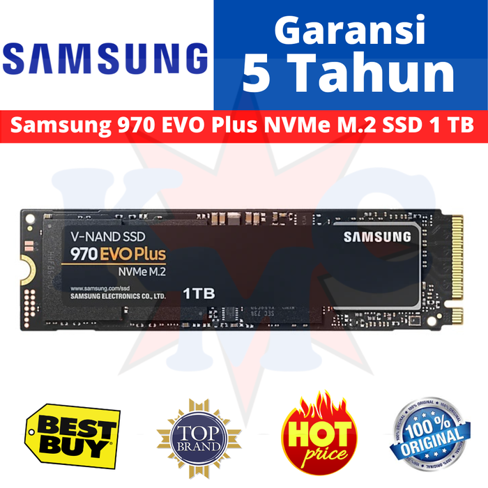 Gambar Samsung SSD 970 EVO Plus SSD M.2 NVMe PCIe 3.0 1TB dari Karya Megah Computer_NEW Kota Administrasi Jakarta Pusat Tokopedia
