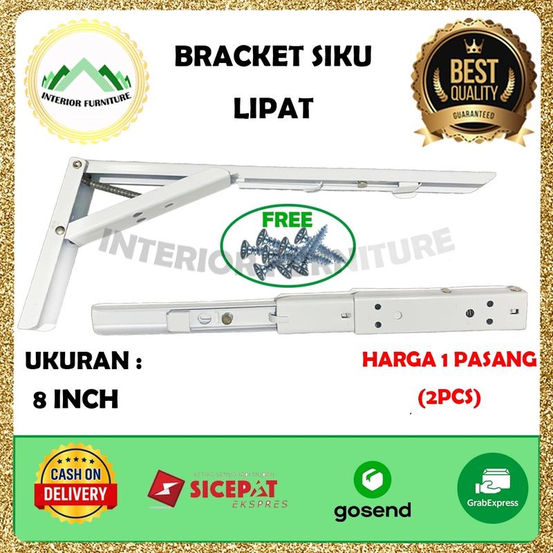 Siku Rak Lipat Per 20 cm 8 inch / Bracket Siku Rak Lipat / Engsel ...