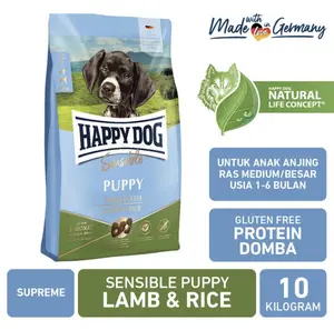 Happy Dog Sensible Young Junior dan Puppy Lamb 10 kg