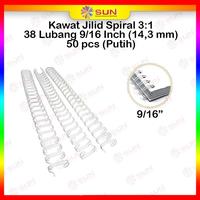 Gambar Spiral Kawat / Ring Kawat Jilid Spiral 3:1 38 Lubang Warna Putih - 11.1 mm uk F4, Surabaya dari Sun Indonesia Kota Surabaya 1 Tokopedia