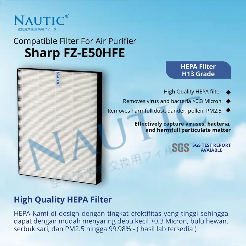 Filter Sharp Air Purifier FP E50 FP-E50Y FP-E50Y-W Replacement Filter 1