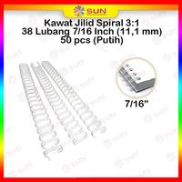 Gambar Spiral Kawat / Ring Kawat Jilid Spiral 3:1 38 Lubang Warna Putih - 11.1 mm uk F4, Surabaya dari Sun Indonesia Kota Surabaya 3 Tokopedia