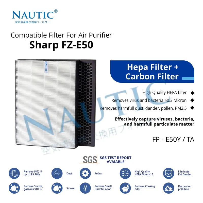 Filter Sharp Air Purifier FP E50 FP-E50Y FP-E50Y-W Replacement Filter 0