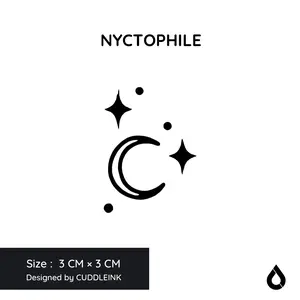 "Nyctophile" CUDDLEINK Matte Ink Tattoo