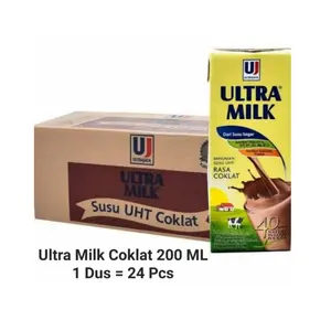 Ultra Milk Coklat 200 ML (1 Dus = 24 Pcs)