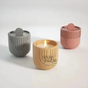 Cetakan Silikon Candle Tempat Lilin Candle Jar Ada Tutup Nordic Design