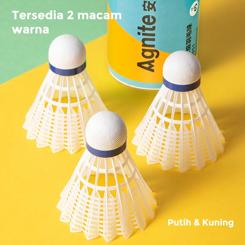 Agnite Kok Badminton / Kok Bulutangkis / Shuttlecock Nylon Isi 3 F2211 5