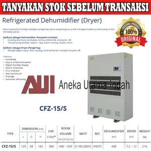 Gea CFZ-15/S Refrigerated Dehumidifier - Mesin Penyedot Lembab