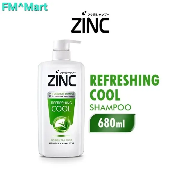 Zinc Refreshing Cool Shampoo 680 ml Ketombe Perawatan Membersihkan Haircare
