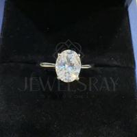 Gambar Cincin Diva Classic Oval Ring Moissanite 2 ct Diamond Look Jewelsray - US 8 3/4 dari Luxoela Kota Administrasi Jakarta Barat 2 Tokopedia