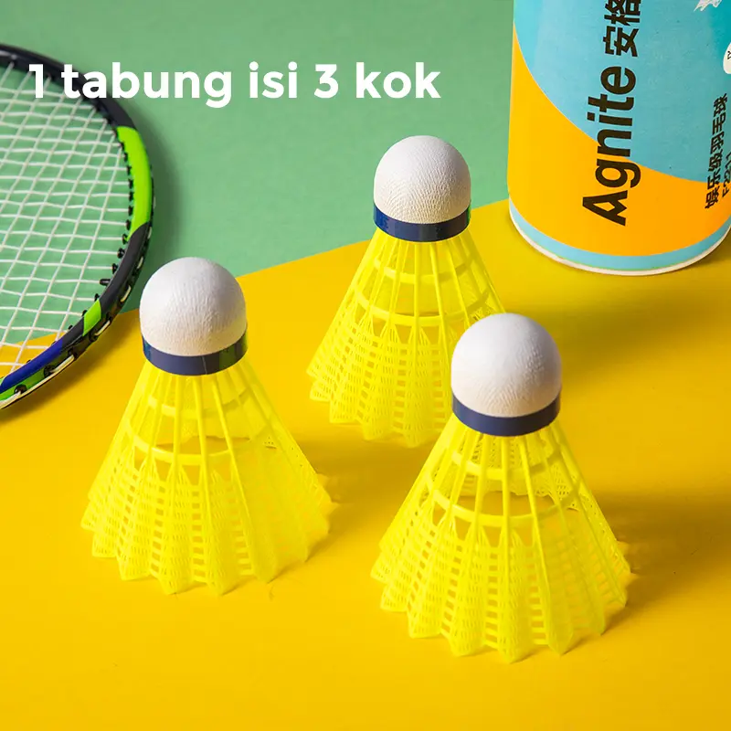 Agnite Kok Badminton / Kok Bulutangkis / Shuttlecock Nylon Isi 3 F2211 2