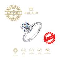 Gambar Cincin Diva Classic Oval Ring Moissanite 2 ct Diamond Look Jewelsray - US 8 3/4 dari Luxoela Kota Administrasi Jakarta Barat 1 Tokopedia