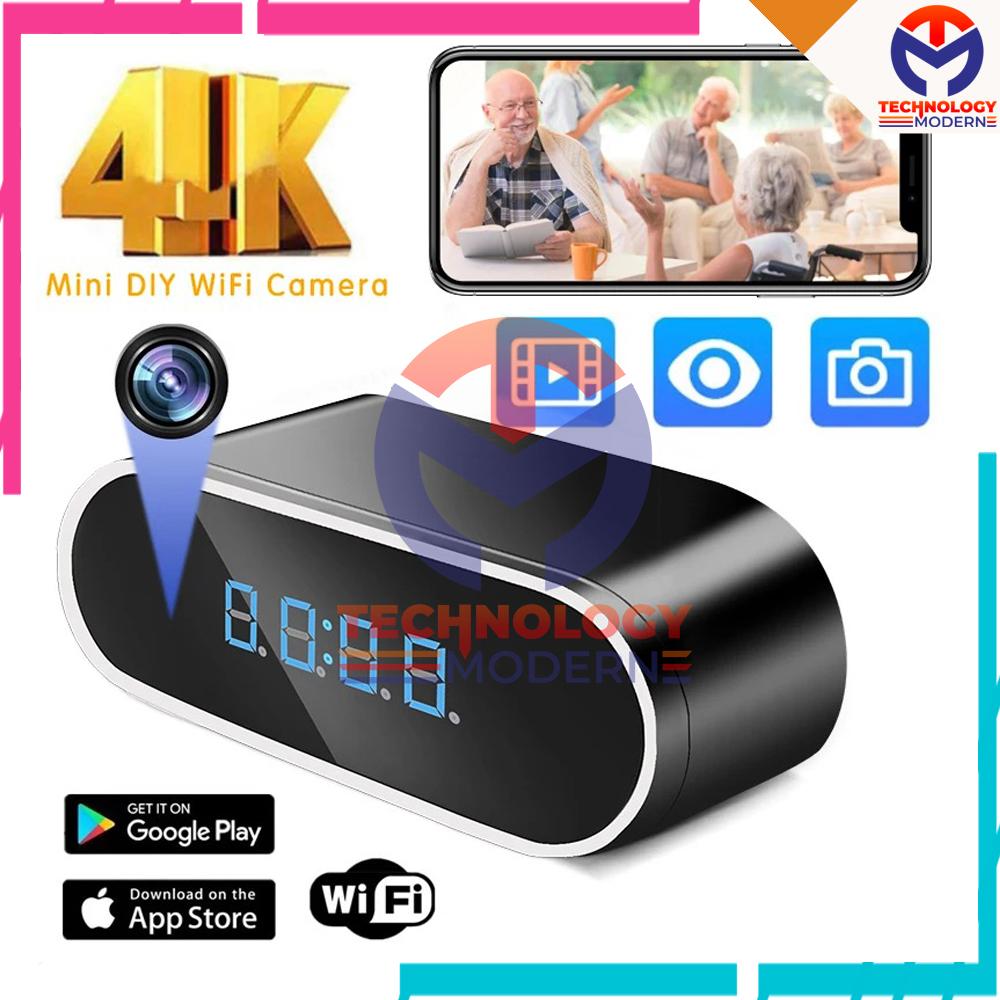 Wifi Spy Camera Model Jam Meja - Bisa kontrol via IOS/Android
