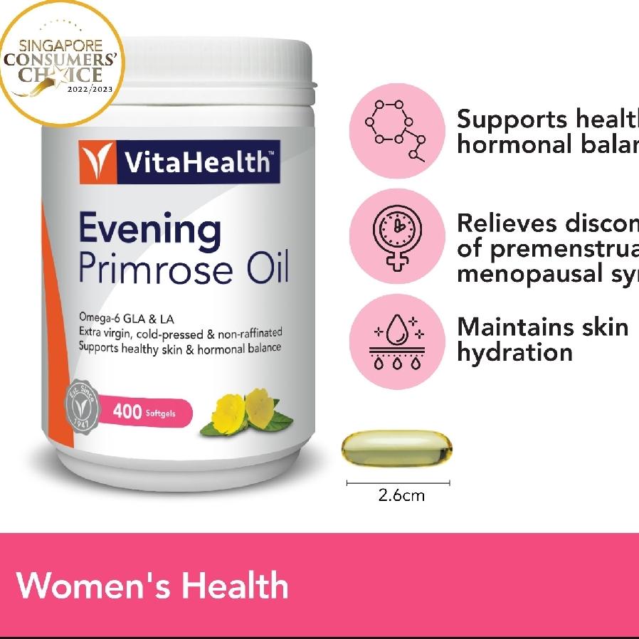 VITAHEALTH Evening Primrose Oil 1000mg 400 Capsules