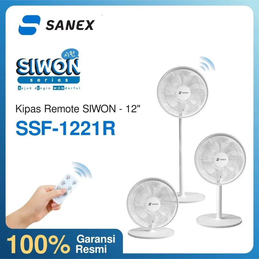 Sanex Kipas Angin Stand & Desk Fan SSF-1221 R 12 Inch Remote SSF1221