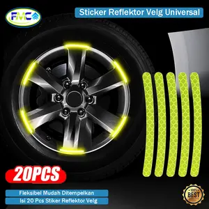 Sticker Reflektor Velg Universal Stiker Emblem Mobil Motor Roda Murah