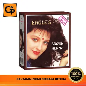Pewarna Rambut Eagles Brown Henna Hair Dyes Box isi 6pcs