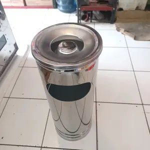 Tong sampah/Tempat sampah/asbak staenliss via expedisi