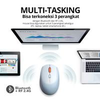Gambar Micropack Mouse Wireless & Bluetooth - Silent Click - Soft Touch - 3 Devices - MS-201W - Cream dari Micropack Indonesia Kota Administrasi Jakarta Pusat 5 Tokopedia