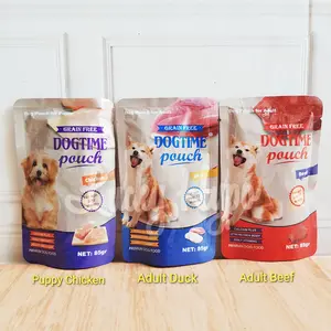 Dog Time Pouch 85gr Dog Food Puppy Adult Makanan Anjing Basah Sachet
