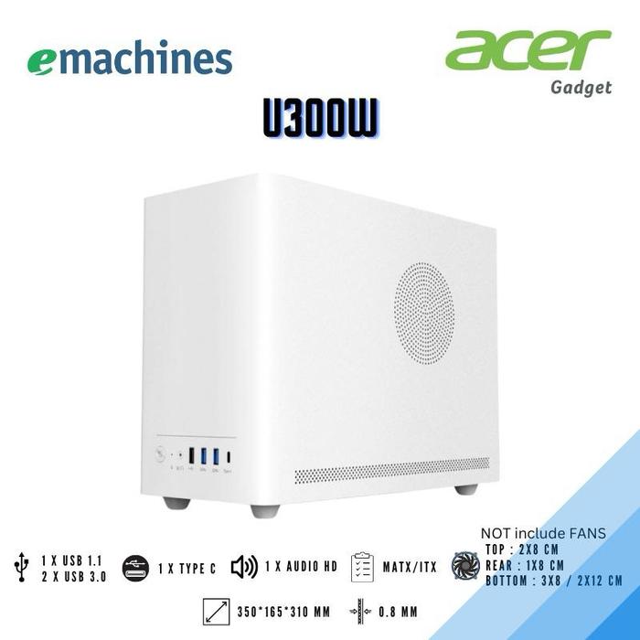 Gambar Acer U300W ITX M-ATX Casing Case Komputer | White dari STAR17 COM Kota Administrasi Jakarta Selatan Tokopedia