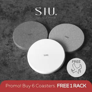 Terra Diatomite Tatakan Gelas Coaster Cepat Kering Fast Dry - Round