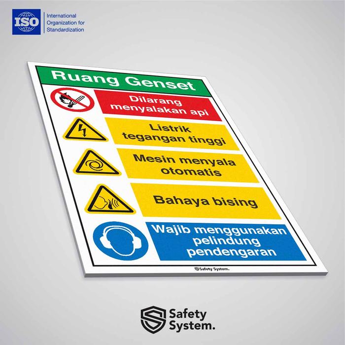 Jual Safety Sign Rambu K3 PVC - Keselamatan Ruang Generator Set Genset ...